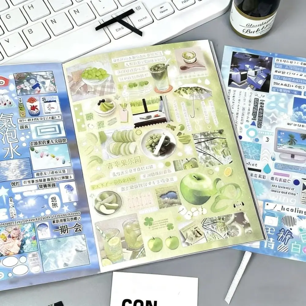 Japanese Style Sticker Book Cut Film Sheets Booklet Format Decorative Stickers Rounded Corners Collage Layout Scrapbook Stickers
Japanese Style Sticker Book Cut Film Sheets Booklet Format Decorative Stickers Rounded Corners Collage Layout Scrapbook Stickers