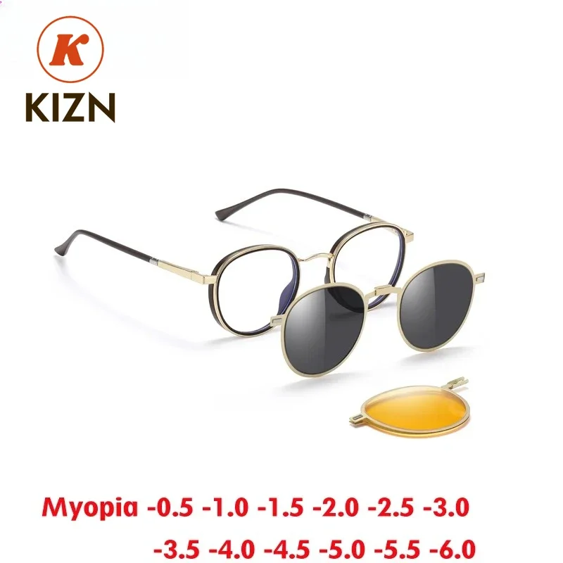Очки KIZN Classic 3 в 1: оправа для коррекции близорукости с магнитным креплением, поляризационные, с диоптриями от -0.50 до -1, для мужчин и женщин, с возможностью индивидуальной оптики
Очки KIZN Classic 3 в 1: оправа для коррекции близорукости с магнитным креплением, поляризационные, с диоптриями от -0.50 до -1, для мужчин и женщин, с возможностью индивидуальной оптики
