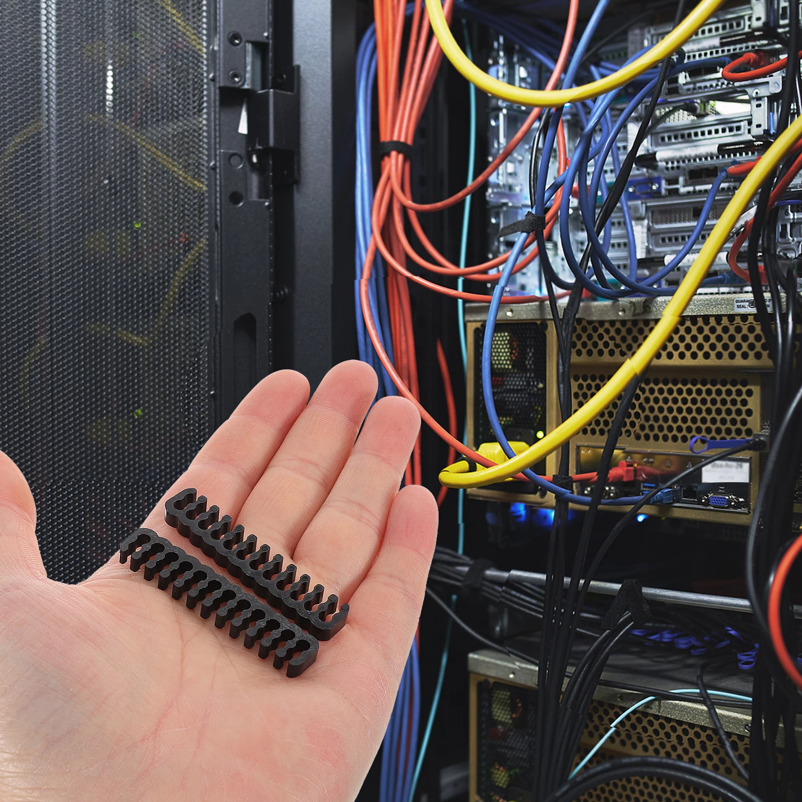 24 Pcs Cable Manager Comb Organizers for Cords Electronics Management Clips Tie Straps Ties Computer Wire
24 Pcs Cable Manager Comb Organizers for Cords Electronics Management Clips Tie Straps Ties Computer Wire