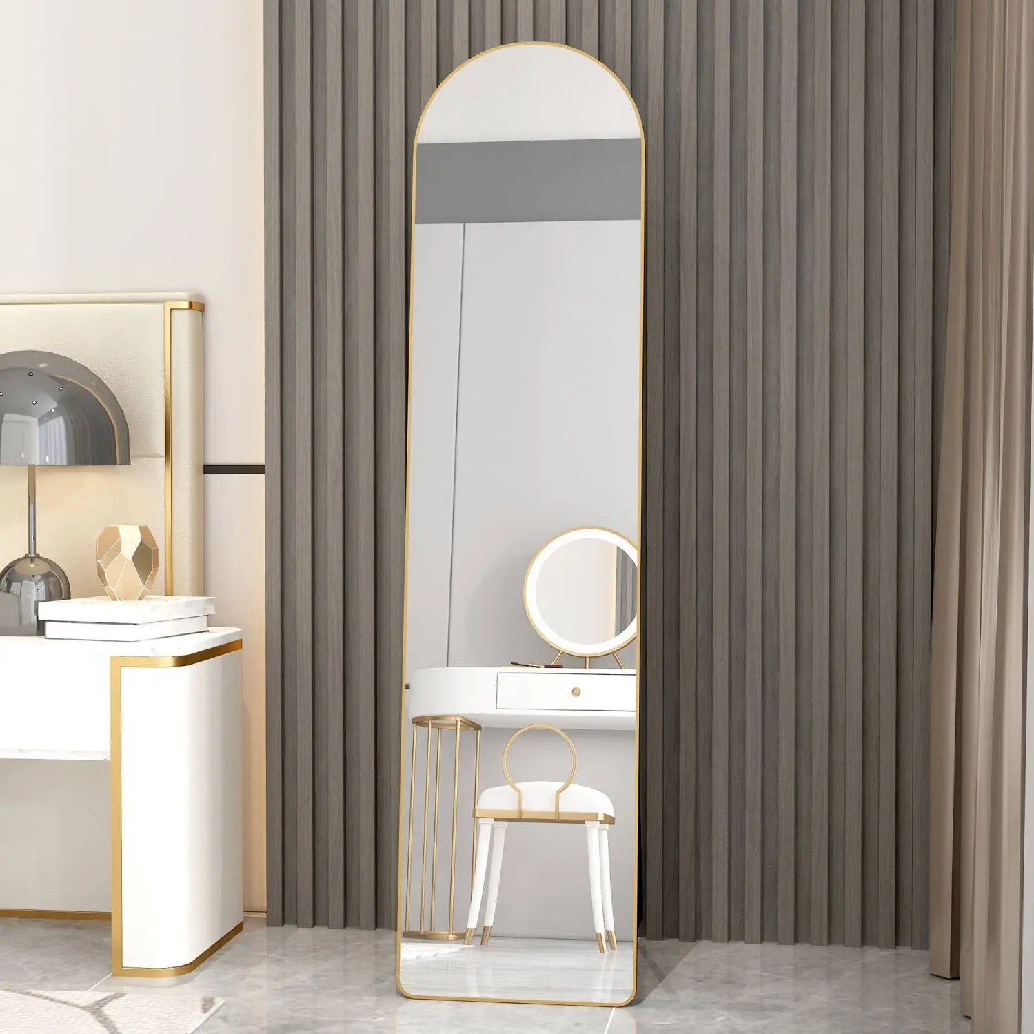 The 1st generation aluminum alloy metal frame arched wall mirror, bathroom makeup mirror, bedroom porch, decorative mirror, clot
The 1st generation aluminum alloy metal frame arched wall mirror, bathroom makeup mirror, bedroom porch, decorative mirror, clot
