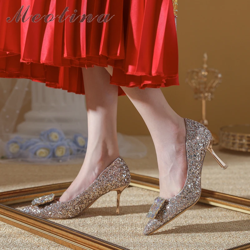 Meotina Women Pointed Toe Thin High Heels Bling Crystal Ladies Elegant Fashion Pumps Party Wedding Shoes Autumn Spring Winter
Meotina Women Pointed Toe Thin High Heels Bling Crystal Ladies Elegant Fashion Pumps Party Wedding Shoes Autumn Spring Winter