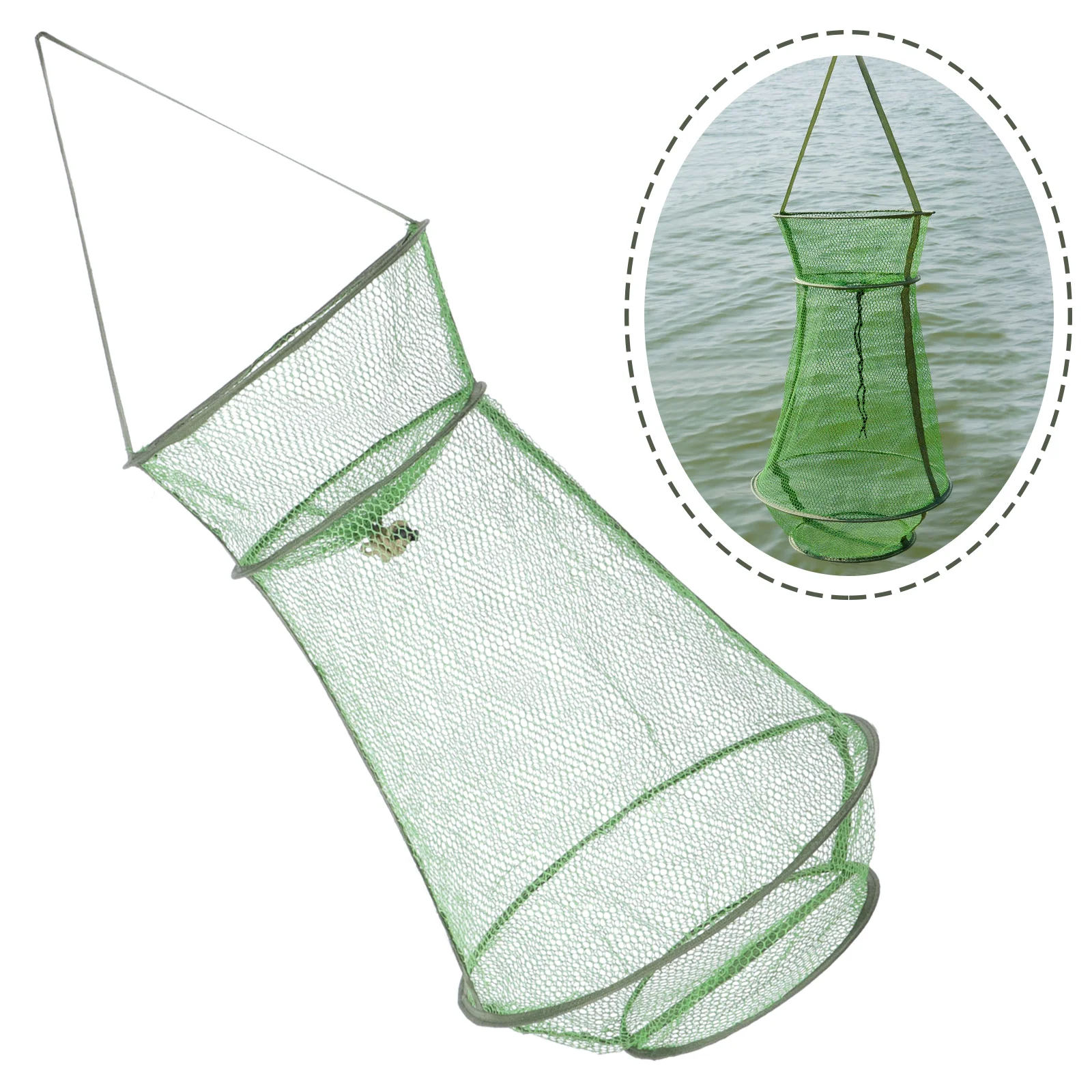 1pc Guard Netting Wear-Resistant Foldable Mesh Cage Large Capacity Lightweight Fish Storage Bag Drawstring Durable Quick-Drying
1pc Guard Netting Wear-Resistant Foldable Mesh Cage Large Capacity Lightweight Fish Storage Bag Drawstring Durable Quick-Drying
