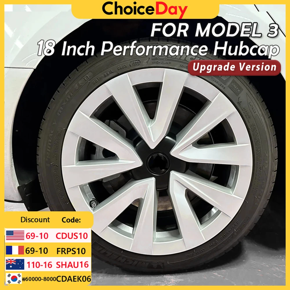 4PCS HubCap 18 Inch Performance Wheel Caps Automobile Replacemen Hub cap Full Rim Cover Accessories for Tesla Model 3 2018-2023
4PCS HubCap 18 Inch Performance Wheel Caps Automobile Replacemen Hub cap Full Rim Cover Accessories for Tesla Model 3 2018-2023