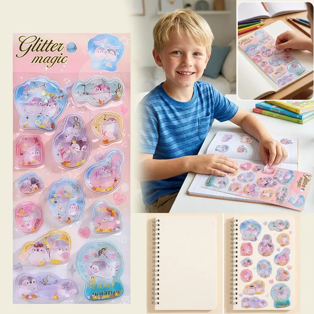 Kawaii 3D Stereo Cartoon Shaker Stickers, Water Oil Filled Self-Adhesive, For Scrapbook Journal Reward Decor DIY Water Decals
Kawaii 3D Stereo Cartoon Shaker Stickers, Water Oil Filled Self-Adhesive, For Scrapbook Journal Reward Decor DIY Water Decals