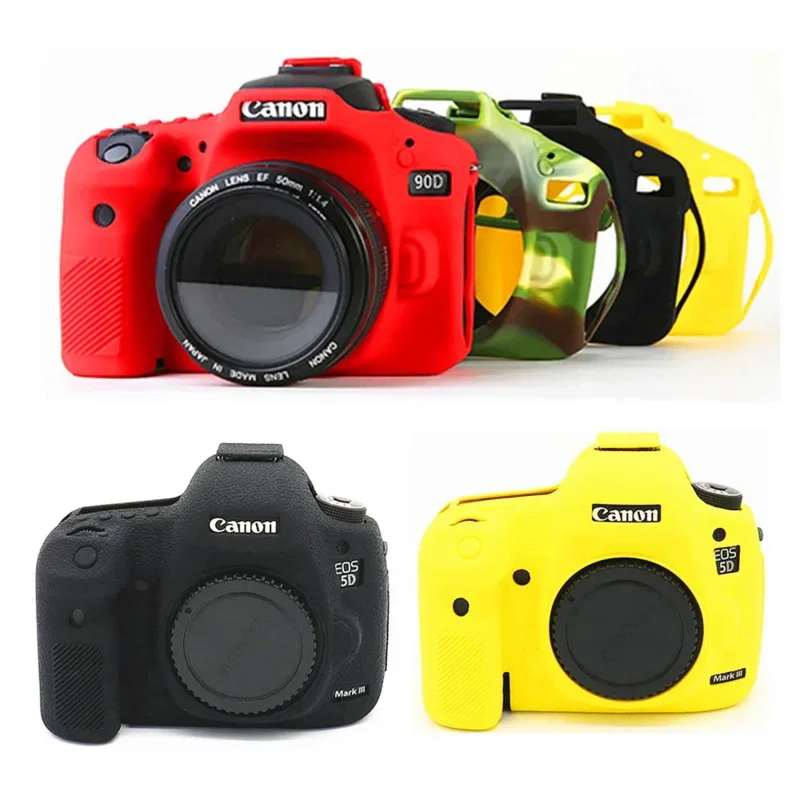Silicone DSLR camera case cover bag For Canon EOS R 90D 250d 5D Mark III IV II 6obd2 5D3 5D4 1300D 800D 850D SL3 t8i T7i T6
Silicone DSLR camera case cover bag For Canon EOS R 90D 250d 5D Mark III IV II 6obd2 5D3 5D4 1300D 800D 850D SL3 t8i T7i T6