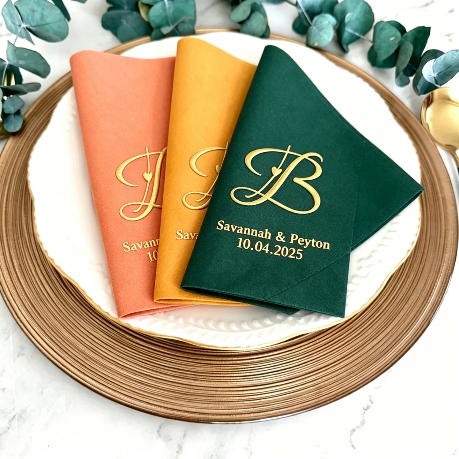 Sheepsew 90pcs Disposable Table Napkins Linen Like Gold Foil Personalized for Wedding Dinner Party Banquet
Sheepsew 90pcs Disposable Table Napkins Linen Like Gold Foil Personalized for Wedding Dinner Party Banquet