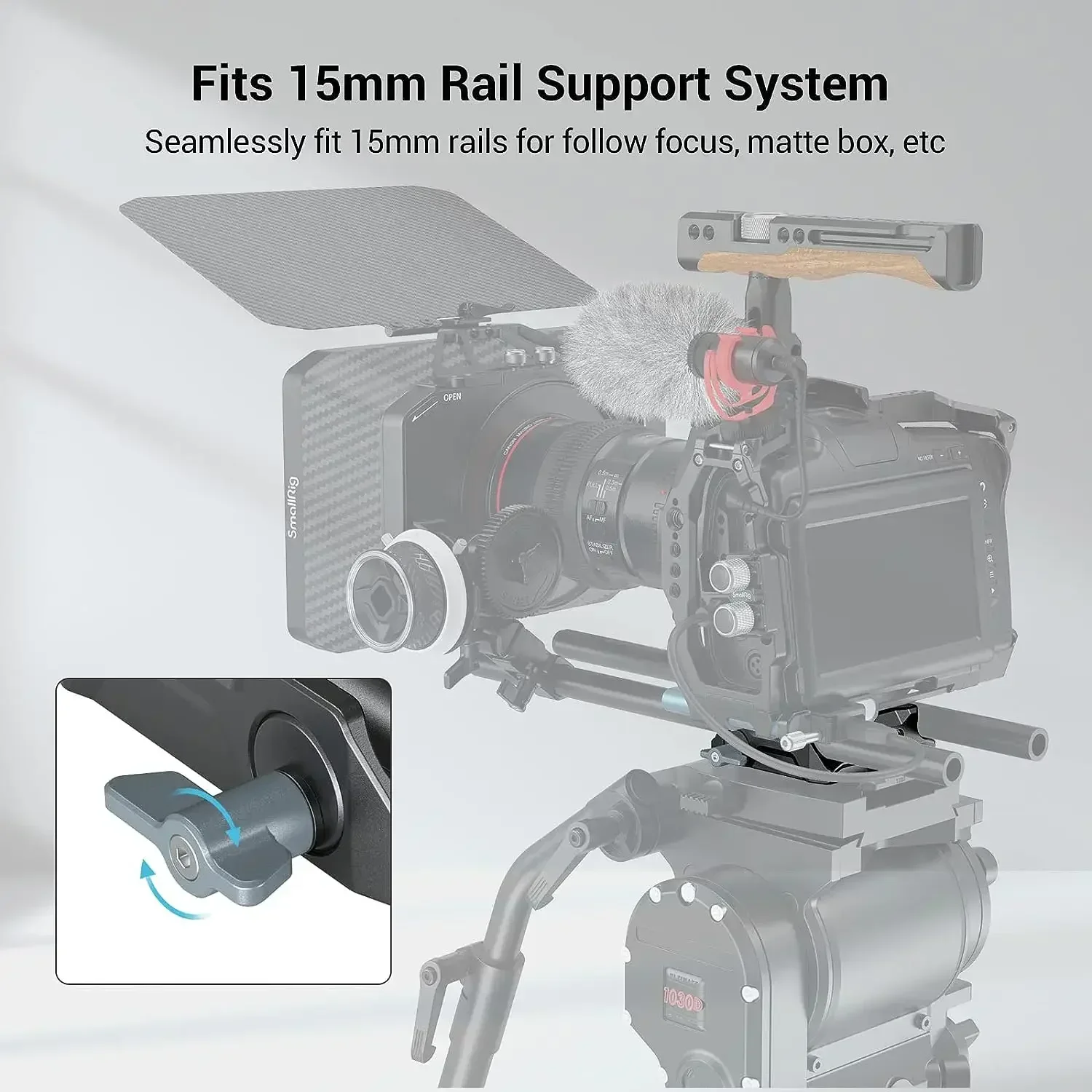 New In stock SmallRig Universal LWS Baseplate Compatible with DSLR and Mirrorless Camera Cages, Comes with Dual 15mm Rod Clamp -
New In stock SmallRig Universal LWS Baseplate Compatible with DSLR and Mirrorless Camera Cages, Comes with Dual 15mm Rod Clamp -
