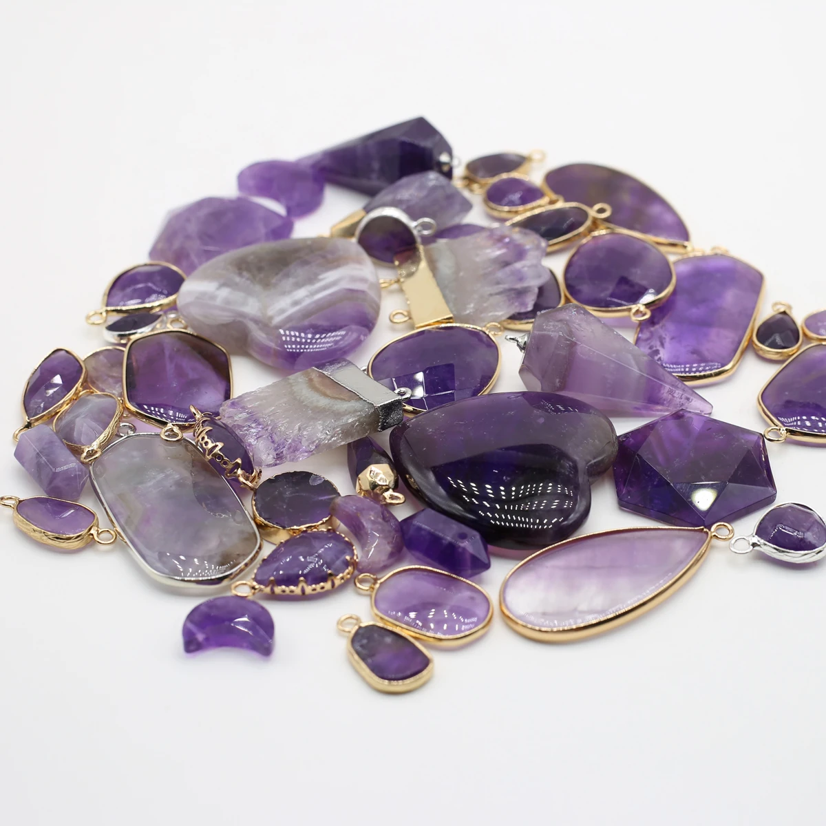 Crystal Quartz Connector Natural Amethyst Reiki Healing Pendant for Jewelry Making DIY Women Men Necklace Bracelet Accessories
Crystal Quartz Connector Natural Amethyst Reiki Healing Pendant for Jewelry Making DIY Women Men Necklace Bracelet Accessories
