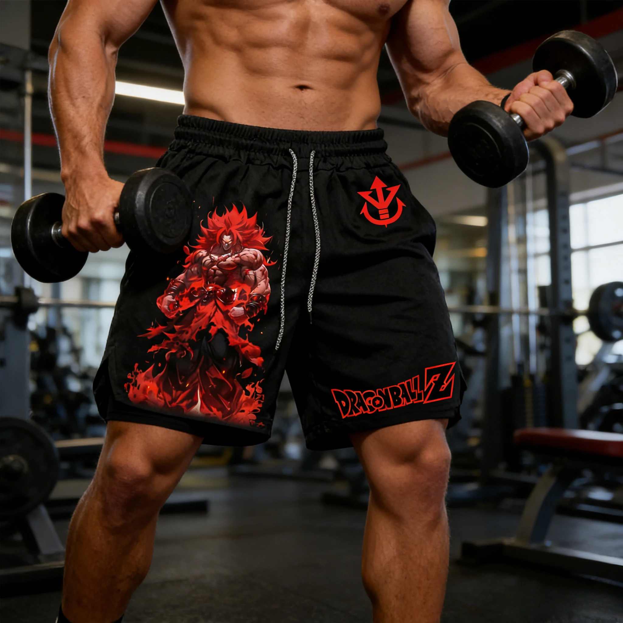 2026 Summer Dragon Ball Broley Red Flame Shape Theme 3D Print Double Fake Two Piece Sport Breathable Quick Dry Shorts Y2k
2026 Summer Dragon Ball Broley Red Flame Shape Theme 3D Print Double Fake Two Piece Sport Breathable Quick Dry Shorts Y2k