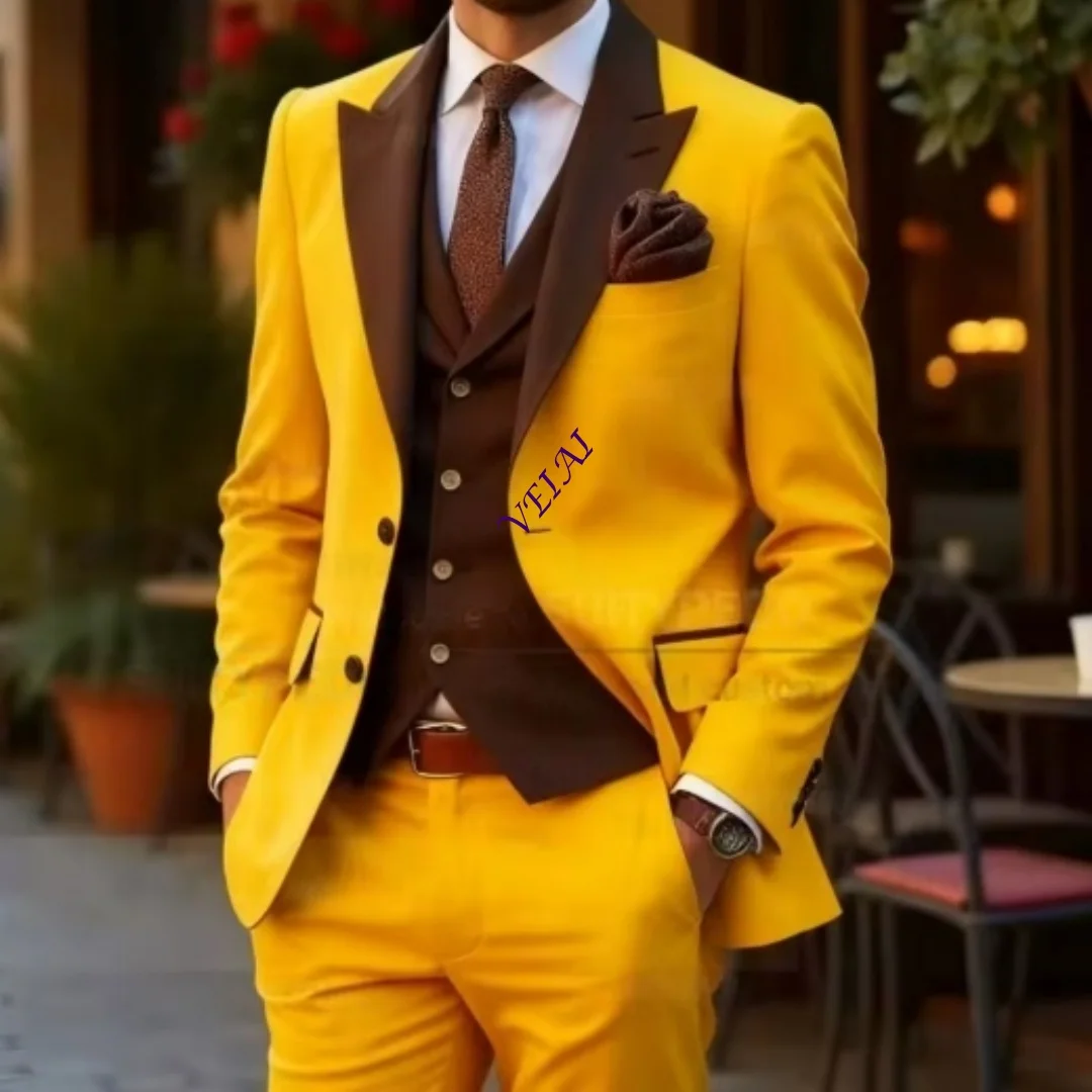 CustomizedFashion Suit Sets For Men Formal Blazer Vest Pants 3 Pieces Male Tuxedos Elegant Wedding Party Elegant Suit Attire Cus
CustomizedFashion Suit Sets For Men Formal Blazer Vest Pants 3 Pieces Male Tuxedos Elegant Wedding Party Elegant Suit Attire Cus