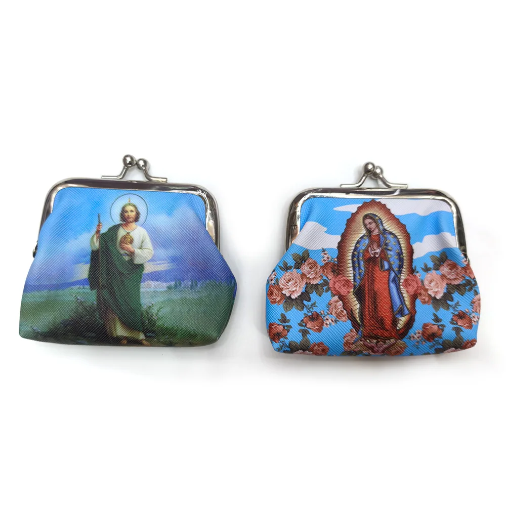 Vintage Christian Saint Print Kiss Lock Coin Purse - Small Snap Closure Pouch for Rosary, Coins & Jewelry
Vintage Christian Saint Print Kiss Lock Coin Purse - Small Snap Closure Pouch for Rosary, Coins & Jewelry