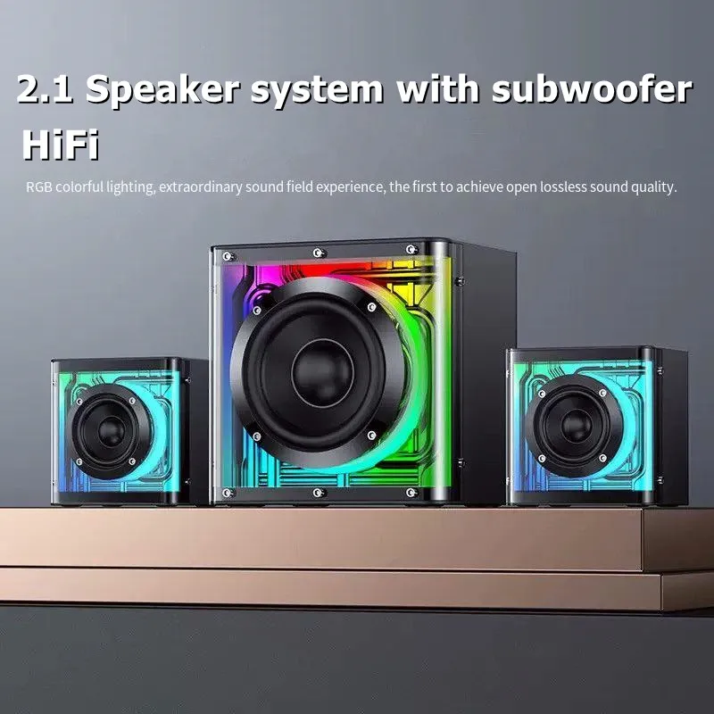 Компьютерные колонки 40 Вт для настольных ноутбуков, фильмов и игр, Bluetooth 5,4, стереосистема динамиков 2,1, поддержка TF-карты, Aux USB-драйвер
Компьютерные колонки 40 Вт для настольных ноутбуков, фильмов и игр, Bluetooth 5,4, стереосистема динамиков 2,1, поддержка TF-карты, Aux USB-драйвер