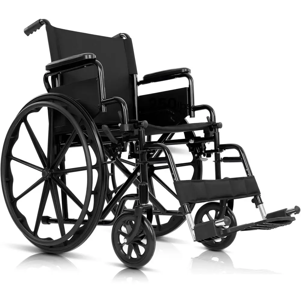 Portable Folding Wheelchair for Adults - Lightweight, All-Terrain, Supports up to 250 lbs
Portable Folding Wheelchair for Adults - Lightweight, All-Terrain, Supports up to 250 lbs