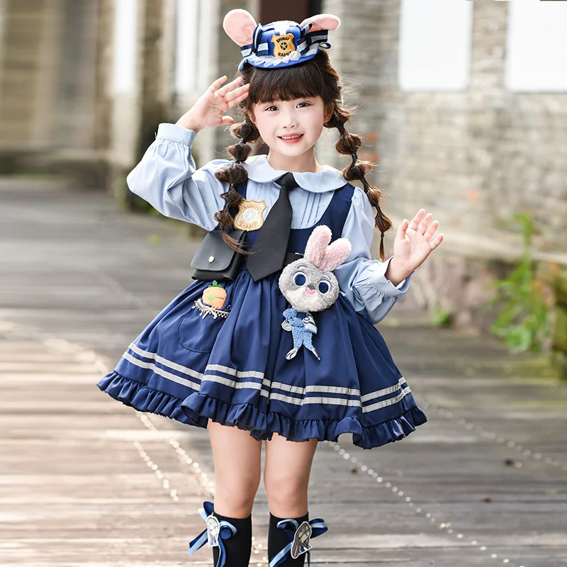 Autumn Zootopia Cosplay Clothes Judy Rabbit Police Officer Dr Children's Fall Lolita Cosplay Suit Princ Skirt Girls' Clothing
Autumn Zootopia Cosplay Clothes Judy Rabbit Police Officer Dr Children's Fall Lolita Cosplay Suit Princ Skirt Girls' Clothing