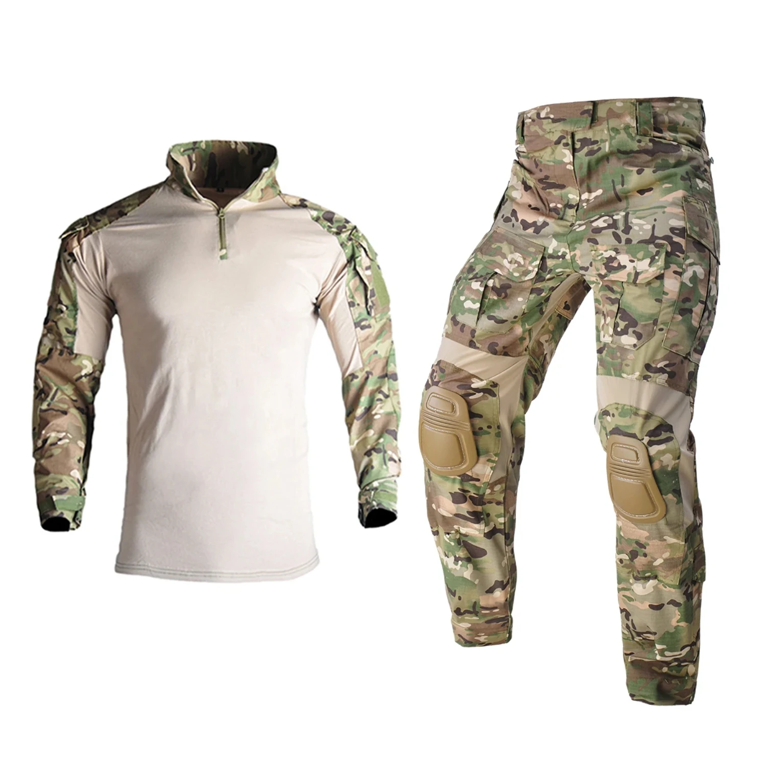 Combat Uniform +Pads Safari Tactical Pants Military Uniform Camo Shirt Combat Shirts Hunting Clothes Men Camping
Combat Uniform +Pads Safari Tactical Pants Military Uniform Camo Shirt Combat Shirts Hunting Clothes Men Camping