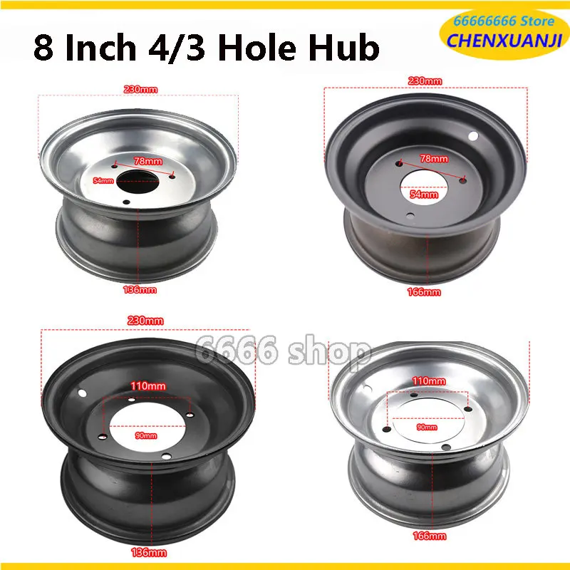 8 Inch 4/3 Hole Wheels Front and Rear Wheel Hub Suitable for Atv Quad ATV Karting 19x7-8 18x9.50-8 21x7-8 Tubeless Tire
8 Inch 4/3 Hole Wheels Front and Rear Wheel Hub Suitable for Atv Quad ATV Karting 19x7-8 18x9.50-8 21x7-8 Tubeless Tire