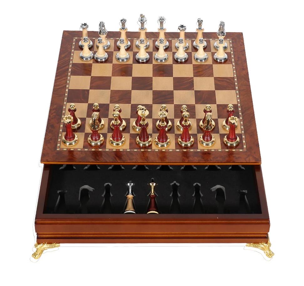 Customizable 12" Magnetic Wooden Chess Set Customized Board Sovereign Chess Set With Storage Drawer Classic Board Game
Customizable 12" Magnetic Wooden Chess Set Customized Board Sovereign Chess Set With Storage Drawer Classic Board Game