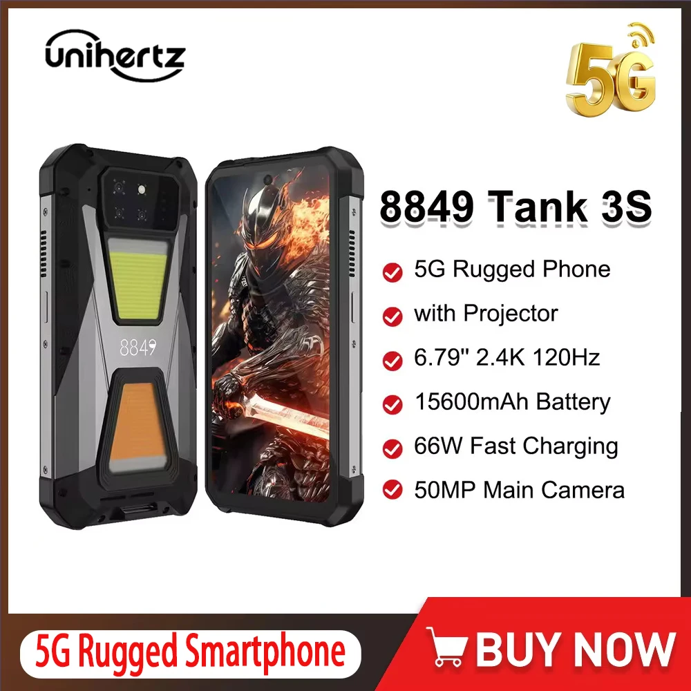 8849 Tank 3S Rugged Smartphone with Projector 16GB RAM 512GB ROM Dimensity 8200 5G 50MP Main Camrea 64MP Night Vision Dual Sim
8849 Tank 3S Rugged Smartphone with Projector 16GB RAM 512GB ROM Dimensity 8200 5G 50MP Main Camrea 64MP Night Vision Dual Sim