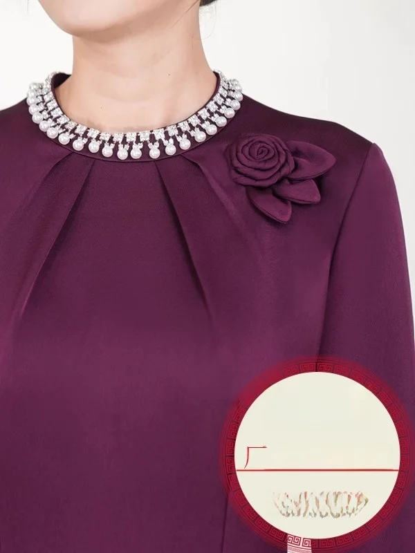 Elegant Purple Wedding Dress Young Style Autumn Wear Slimming Maternity Dress Fashionable Loose Fit Embellished Midi Dress
Elegant Purple Wedding Dress Young Style Autumn Wear Slimming Maternity Dress Fashionable Loose Fit Embellished Midi Dress