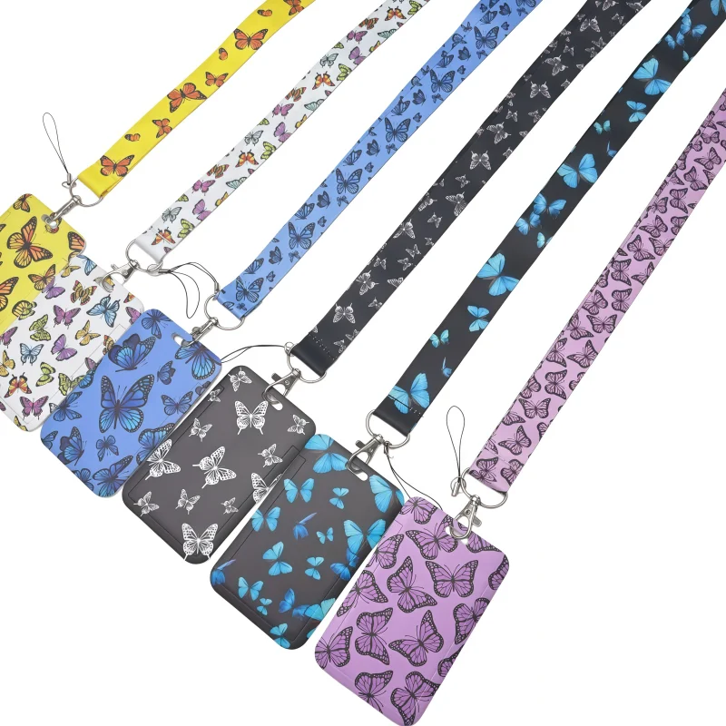 Butterfly PVC Card Cover Student Campus Hanging Neck Bag Card Holder Lanyard ID Card Holders key chain
Butterfly PVC Card Cover Student Campus Hanging Neck Bag Card Holder Lanyard ID Card Holders key chain