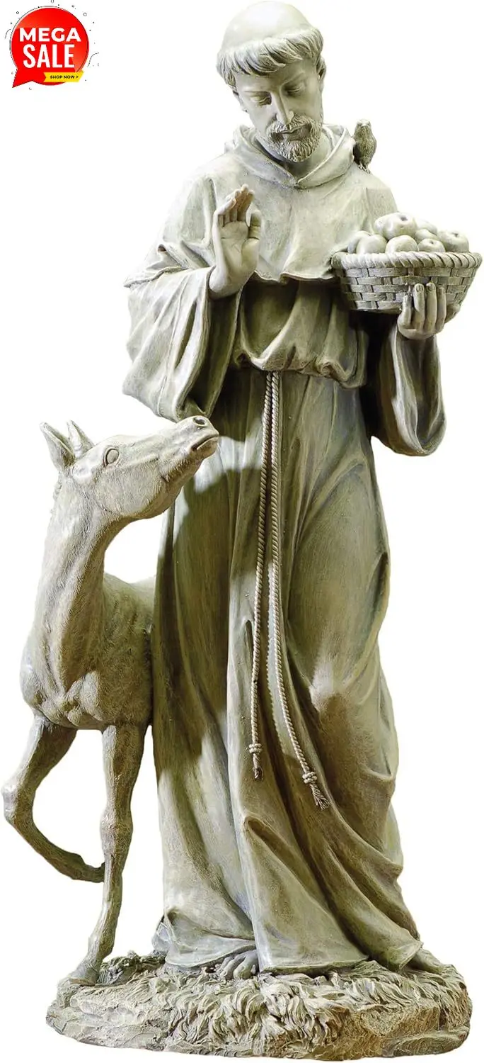 Статуя Святого Франциска с лошадью, 25,5 дюймов, от Roman – покровитель животных, религиозный декор для сада, католическая садовая фигурка
Статуя Святого Франциска с лошадью, 25,5 дюймов, от Roman – покровитель животных, религиозный декор для сада, католическая садовая фигурка