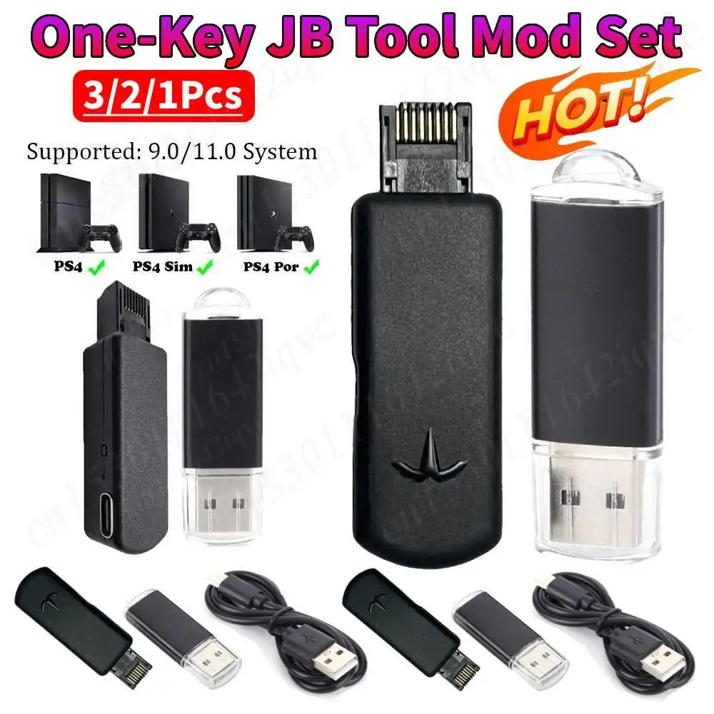 One-Key JB Tool Mod Set USB-ключ для PS4/PS4 Pro/PS4 Slim FW 9.0-11.0 System JB USB-адаптер с комплектом кабелей Ethernet Type-C
One-Key JB Tool Mod Set USB-ключ для PS4/PS4 Pro/PS4 Slim FW 9.0-11.0 System JB USB-адаптер с комплектом кабелей Ethernet Type-C