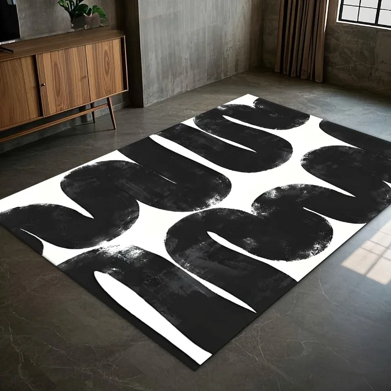 Modern Minimalist Living Room Rug Black Line Art Design Solid Color Bedroom Rugs Soft Flannel Home Decor Ковер Tapis سجادة IG
Modern Minimalist Living Room Rug Black Line Art Design Solid Color Bedroom Rugs Soft Flannel Home Decor Ковер Tapis سجادة IG