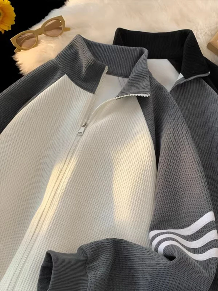 Loose Fit Spring Autumn Men's Hoodie Cardigan Stand Collar Casual Outerwear Heavyweight Hardwearing Trendy Brand Patchwork
Loose Fit Spring Autumn Men's Hoodie Cardigan Stand Collar Casual Outerwear Heavyweight Hardwearing Trendy Brand Patchwork