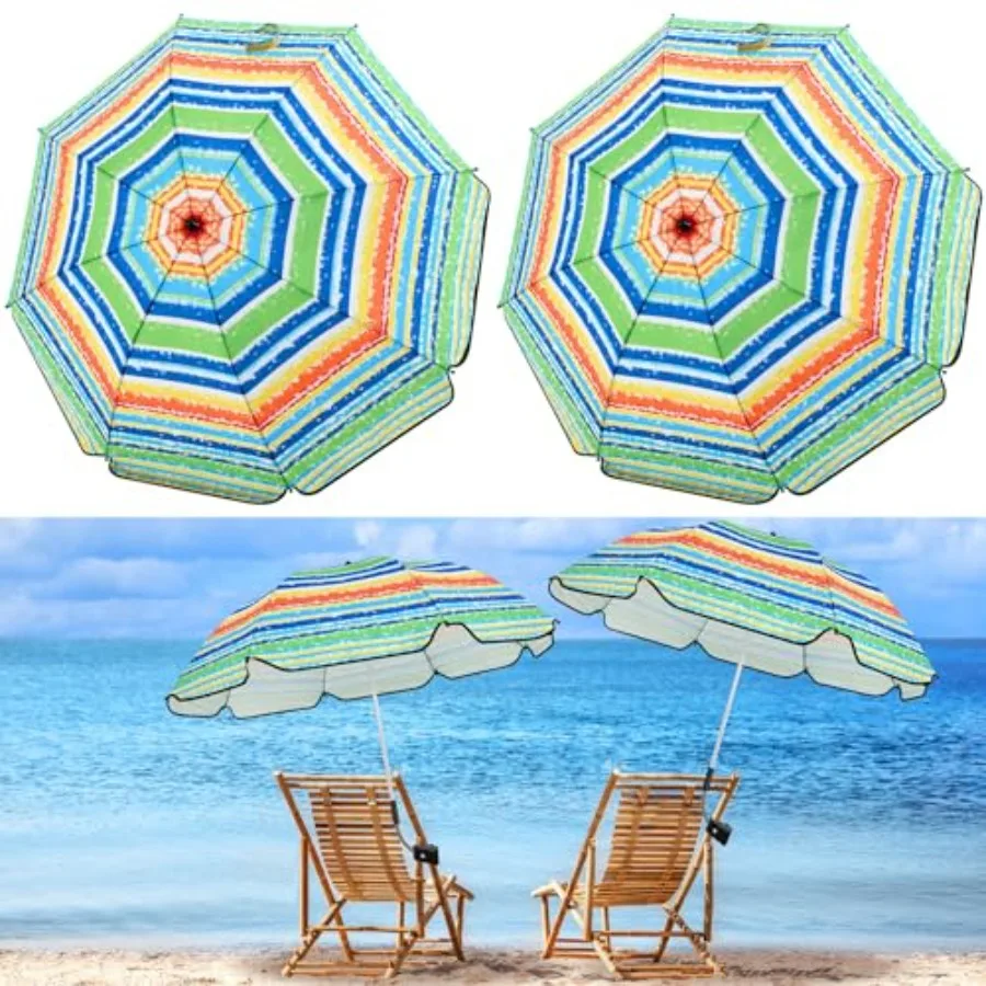 2 Pcs Automatic Chair Umbrella with Universal Clamp 44" UPF 50+ Portable Clamp on Beach Chair Adjustable Wheelchair Umbrella fo
2 Pcs Automatic Chair Umbrella with Universal Clamp 44" UPF 50+ Portable Clamp on Beach Chair Adjustable Wheelchair Umbrella fo