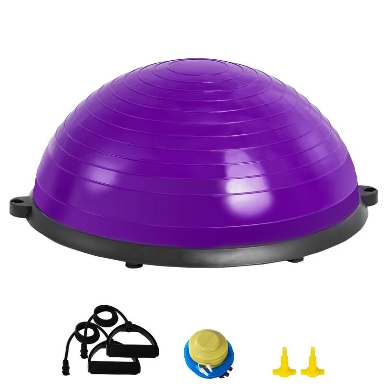 Half Exercise Ball Trainer, 23 inch Balance Ball Trainer, 660lbs Stability Ball, Yoga Ball with Resistance Bands & Foot Pump, Strength Fitness Ball for Home Gym, Full Body Workout, Purple
Half Exercise Ball Trainer, 23 inch Balance Ball Trainer, 660lbs Stability Ball, Yoga Ball with Resistance Bands & Foot Pump, Strength Fitness Ball for Home Gym, Full Body Workout, Purple