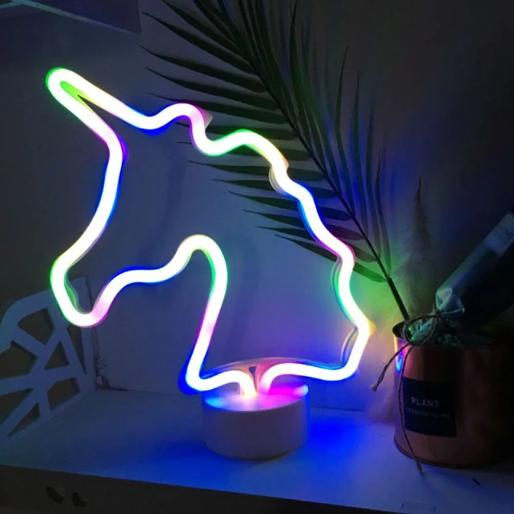 LED Unicorn Shaped Separate Base Decorative lights Shape Neon Light Night Light Wall Decoration Lamp Not Included (Color
LED Unicorn Shaped Separate Base Decorative lights Shape Neon Light Night Light Wall Decoration Lamp Not Included (Color