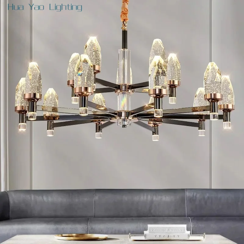 Украшение дома, подвесные светильники, роскошная хрустальная люстра для гостиной, подвесной светильник для столовой, потолочный светильник, внутреннее освещение
Украшение дома, подвесные светильники, роскошная хрустальная люстра для гостиной, подвесной светильник для столовой, потолочный светильник, внутреннее освещение