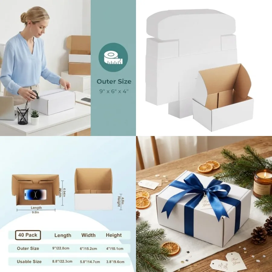 9X6X4 Shipping Box Set of 25, 9 x 6 x 4 Corrugated Cardboard Box for Packaging Small Business, Literature Mailer
9X6X4 Shipping Box Set of 25, 9 x 6 x 4 Corrugated Cardboard Box for Packaging Small Business, Literature Mailer