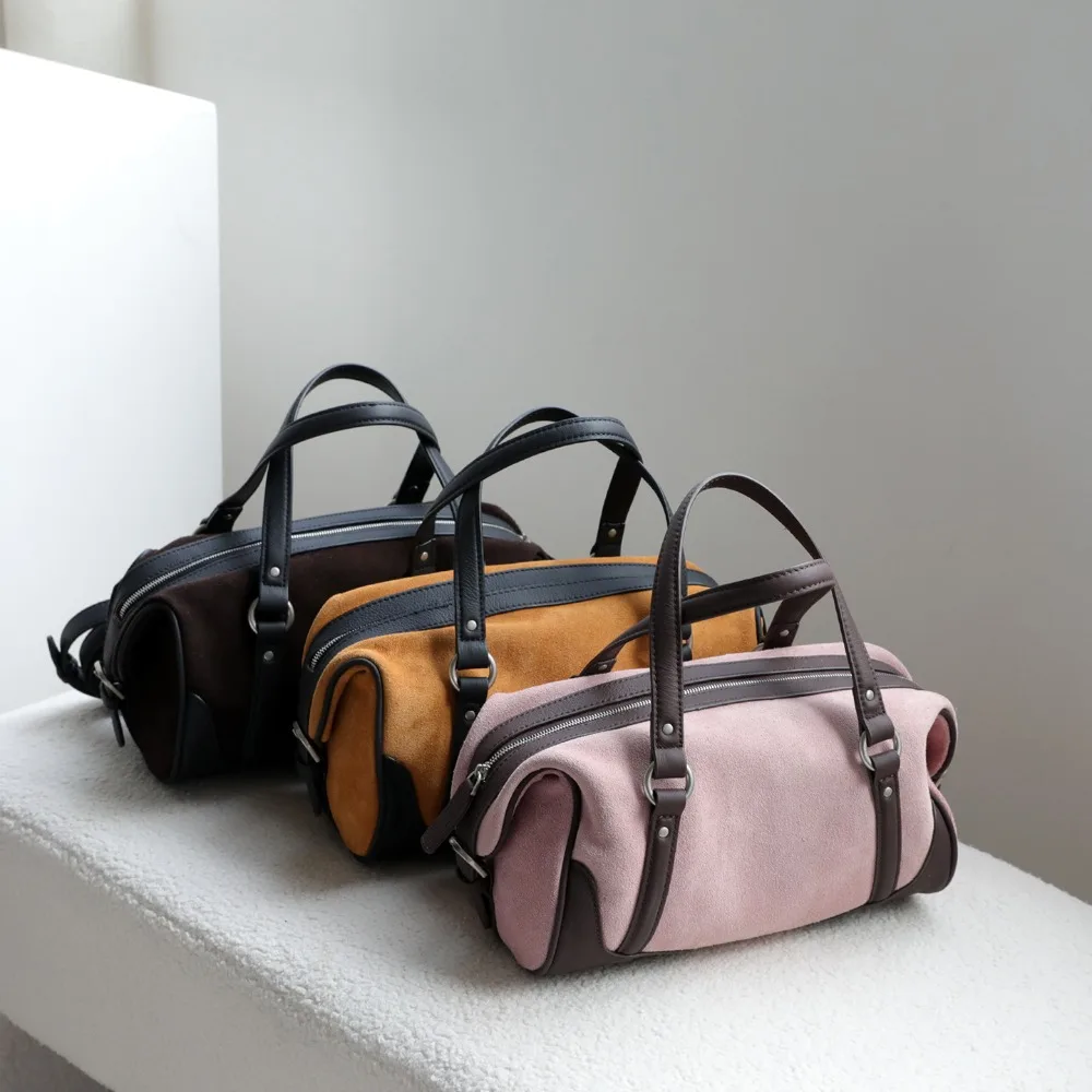 Autumn and Winter Retro Matte Splicing Boston Bag Women's Large-capacity Portable Pillow Bag Single Shoulder Messenger Bag
Autumn and Winter Retro Matte Splicing Boston Bag Women's Large-capacity Portable Pillow Bag Single Shoulder Messenger Bag