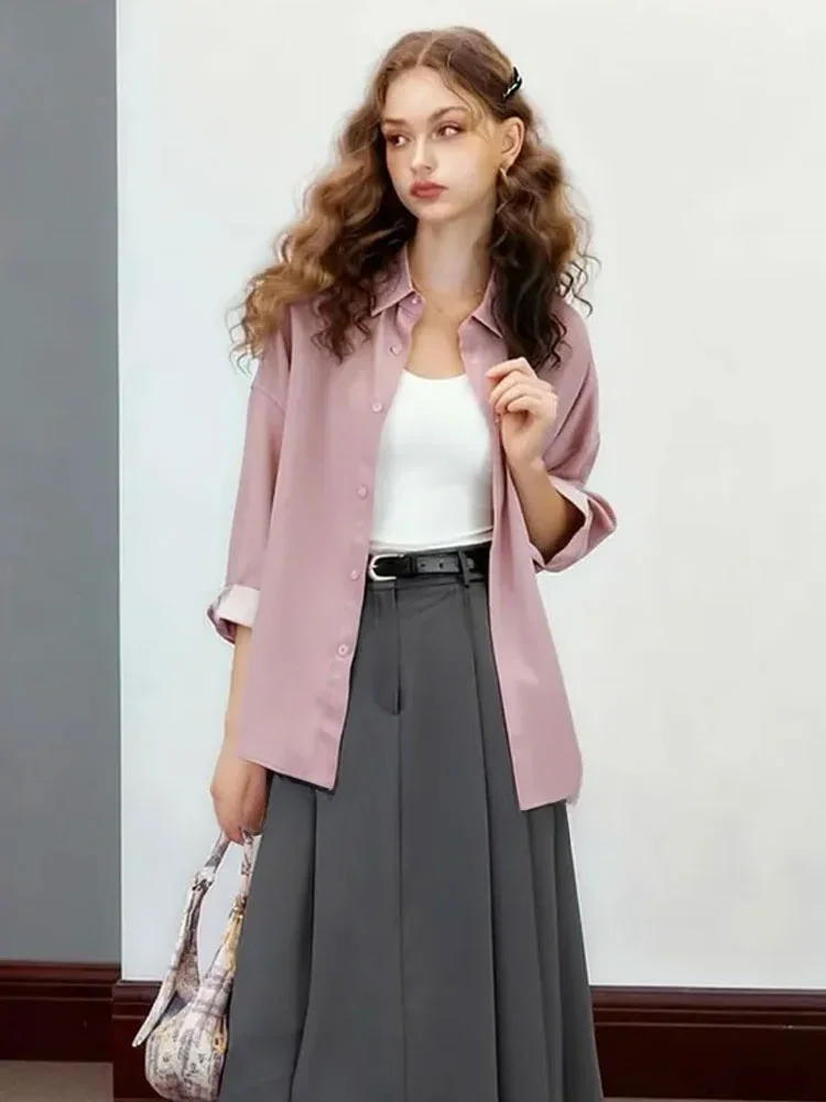 Женская повседневная модная блузка ZhuoZhi розового цвета с драпированным воротником, создающая нежную атмосферу, новинка весна-осень
Женская повседневная модная блузка ZhuoZhi розового цвета с драпированным воротником, создающая нежную атмосферу, новинка весна-осень