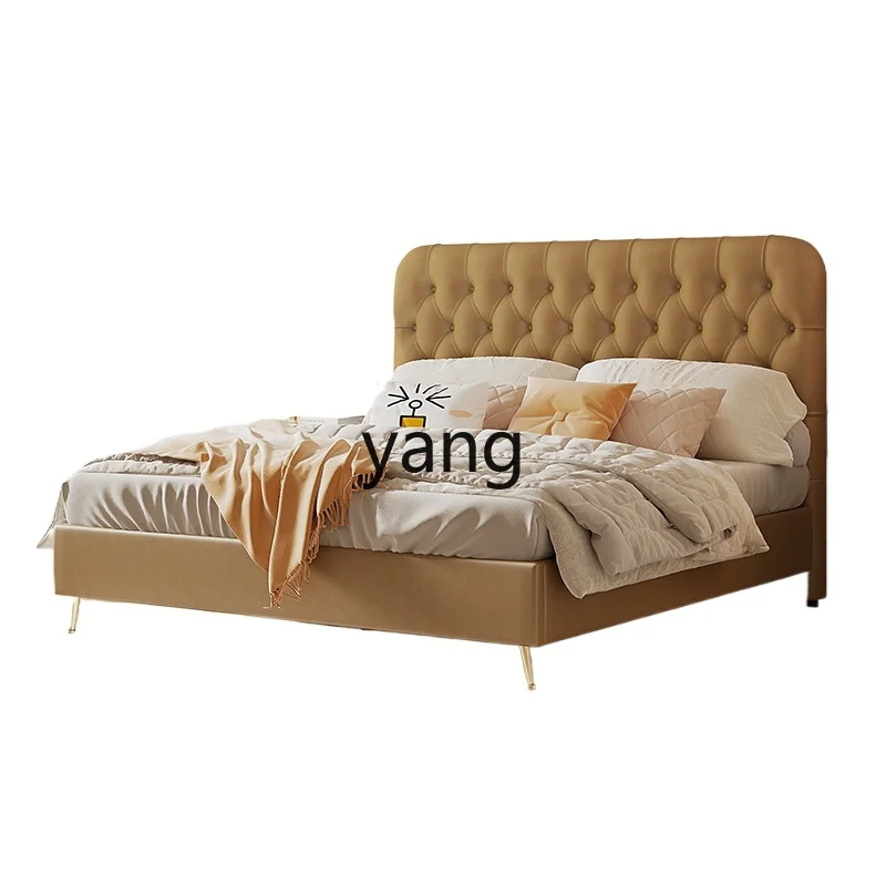 CX cream wind pull button leather bed solid wood princess double bed 1m 8 children
CX cream wind pull button leather bed solid wood princess double bed 1m 8 children