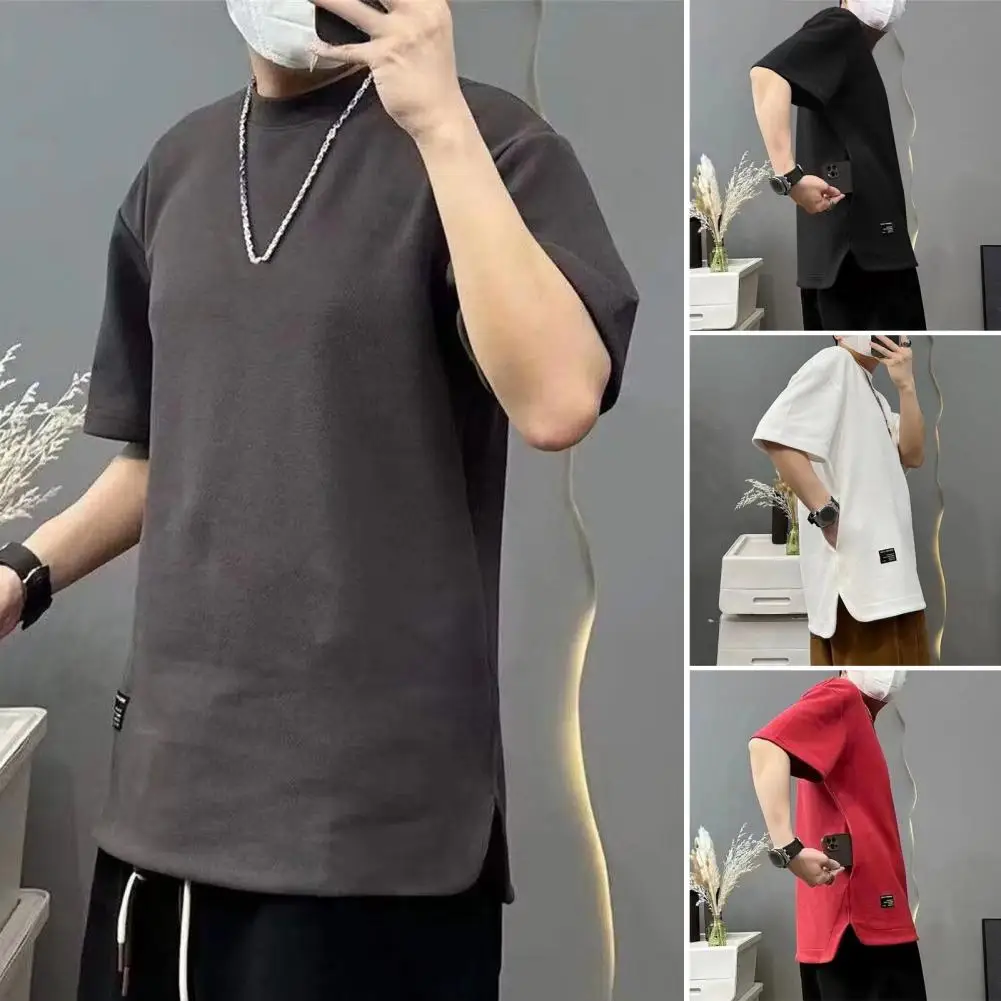 Men Solid Color T-shirt Men's Summer T-shirt with Hidden Pocket Loose Fit Solid Color Pullover Tops for Streetwear Style Men Tee
Men Solid Color T-shirt Men's Summer T-shirt with Hidden Pocket Loose Fit Solid Color Pullover Tops for Streetwear Style Men Tee
