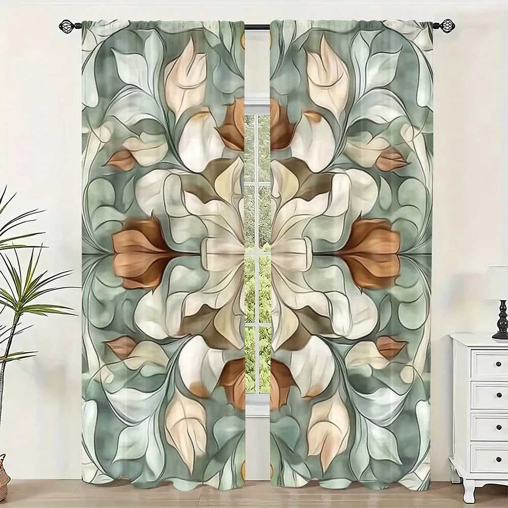 2Pc Floral Pattern Curtains Washable Durable Polyester Material Window Drapes Perfect For Home Decor Design For Privacy
2Pc Floral Pattern Curtains Washable Durable Polyester Material Window Drapes Perfect For Home Decor Design For Privacy