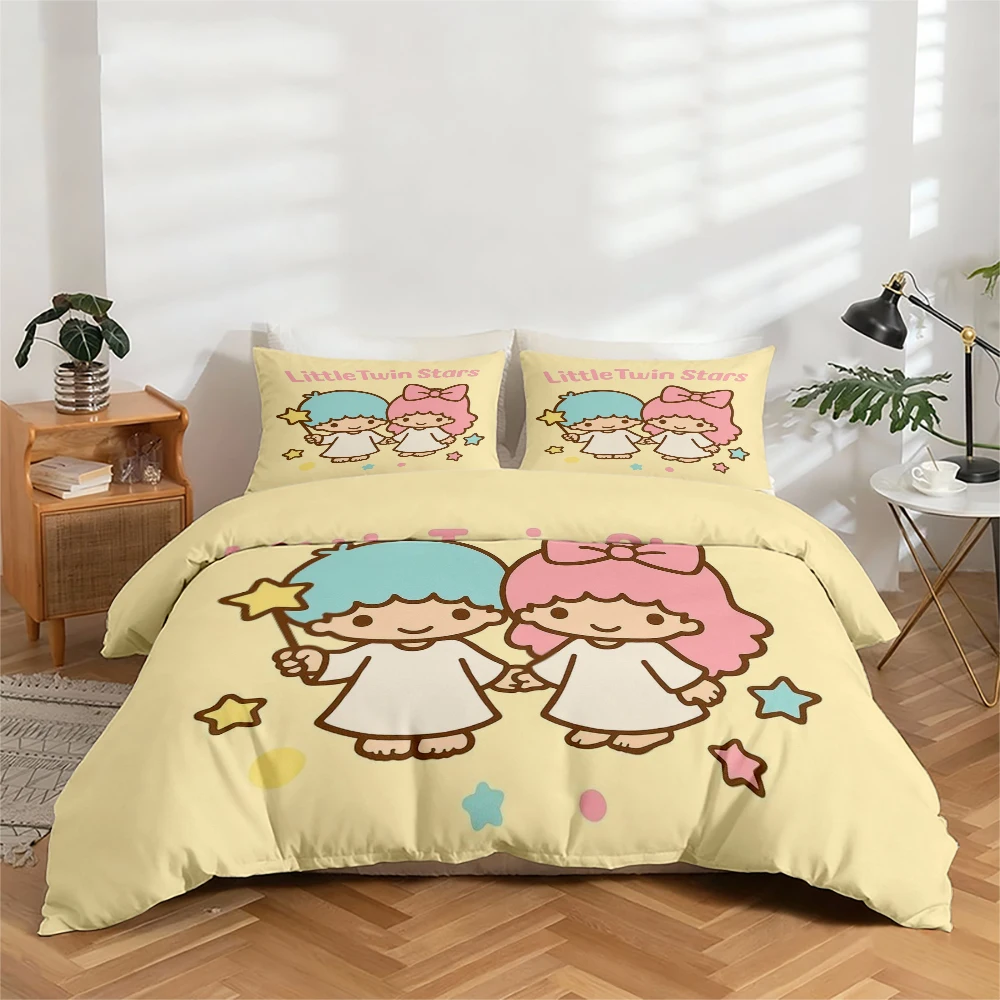 3-Piece High-Definition Digital Print Bedding Set with Cute Little Twin Stars Pattern, Large Floral Duvet Cover Set, Includes 1 Duvet Cover + 2 Pillowcases, Suitable for Bedroom, Guest Room, Home Decoration, Polyester Fiber Duvet Cover + Pillowcase, Ultra
3-Piece High-Definition Digital Print Bedding Set with Cute Little Twin Stars Pattern, Large Floral Duvet Cover Set, Includes 1 Duvet Cover + 2 Pillowcases, Suitable for Bedroom, Guest Room, Home Decoration, Polyester Fiber Duvet Cover + Pillowcase, Ultra