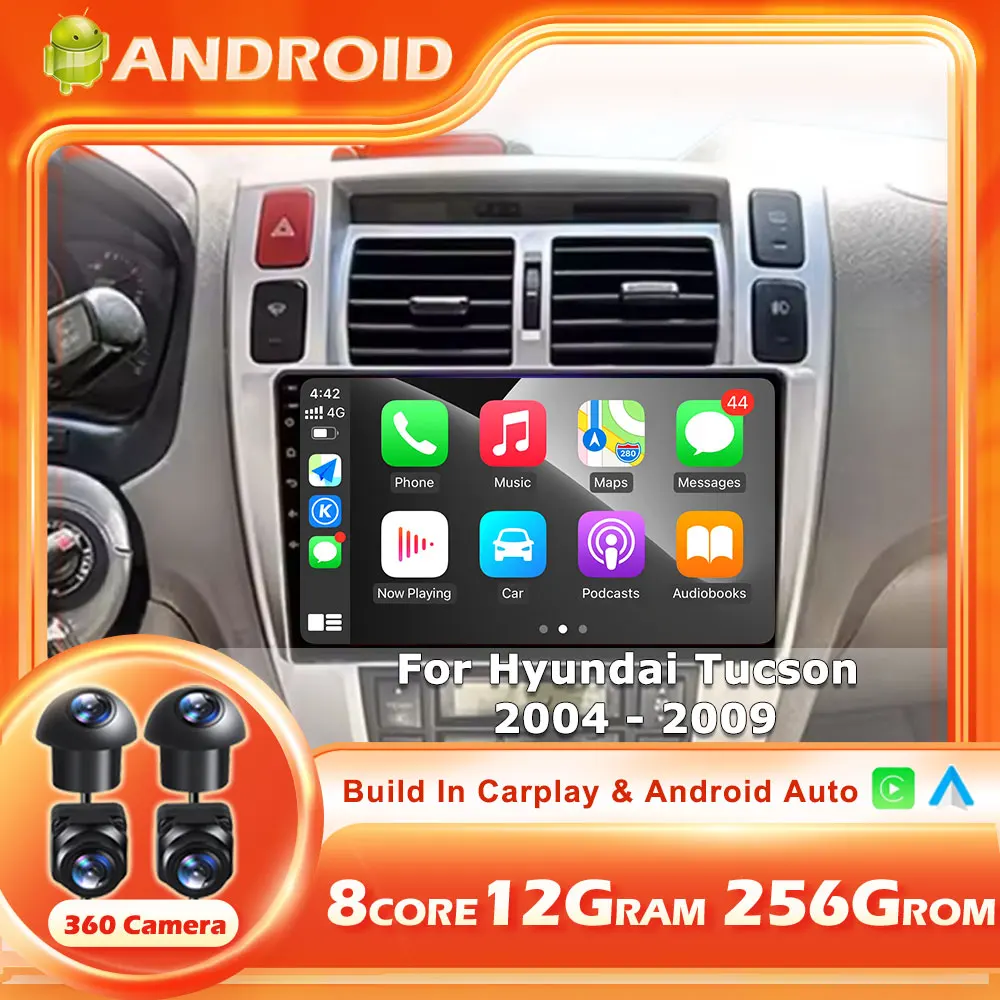 Автомобильный радиоприемник Android 14 для Hyundai Tucson 2004-2009, мультимедийный стерео видеоплеер, GPS-навигация, Carplay Auto
Автомобильный радиоприемник Android 14 для Hyundai Tucson 2004-2009, мультимедийный стерео видеоплеер, GPS-навигация, Carplay Auto