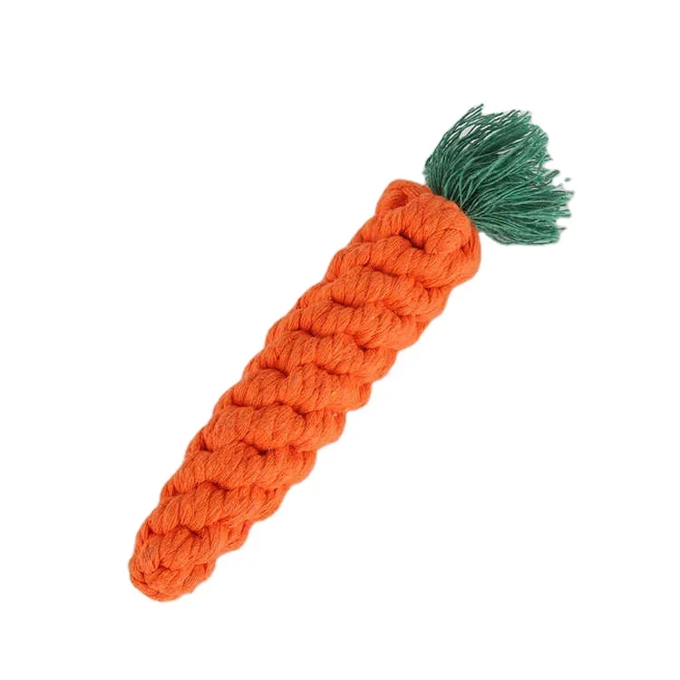Factory Supply Carrot Cotton Rope Knot Toys for Dogs and Cate Chewing Playing Interactive Pet Accompany Teeth Cleaning Toy
Factory Supply Carrot Cotton Rope Knot Toys for Dogs and Cate Chewing Playing Interactive Pet Accompany Teeth Cleaning Toy