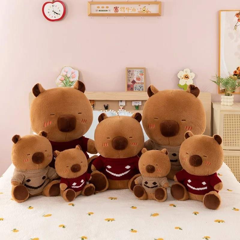 Новая 65 см плюшевая игрушка Kawaii Capybara, мягкая кукла в свитере, милая подушка с животными для детей, подарок на день рождения, мягкая приятная плюшевая игрушка 
Новая 65 см плюшевая игрушка Kawaii Capybara, мягкая кукла в свитере, милая подушка с животными для детей, подарок на день рождения, мягкая приятная плюшевая игрушка