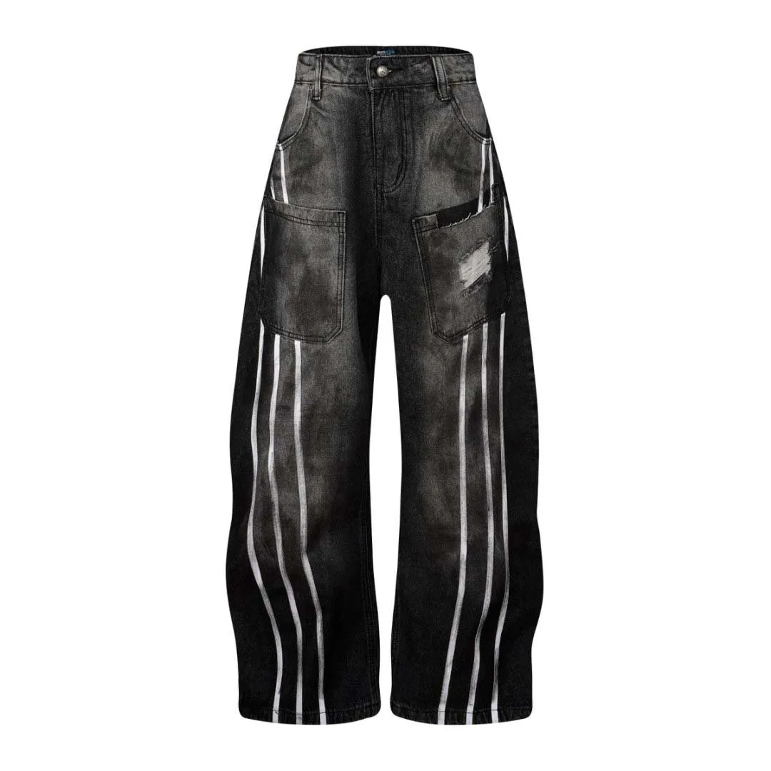 Men's Fashion Vibe Style Ripped Hip Hop Jeans Pants Loose Fit Y2K Denim Trousers Washed Vintage Distressed Jeans Wide Leg
Men's Fashion Vibe Style Ripped Hip Hop Jeans Pants Loose Fit Y2K Denim Trousers Washed Vintage Distressed Jeans Wide Leg