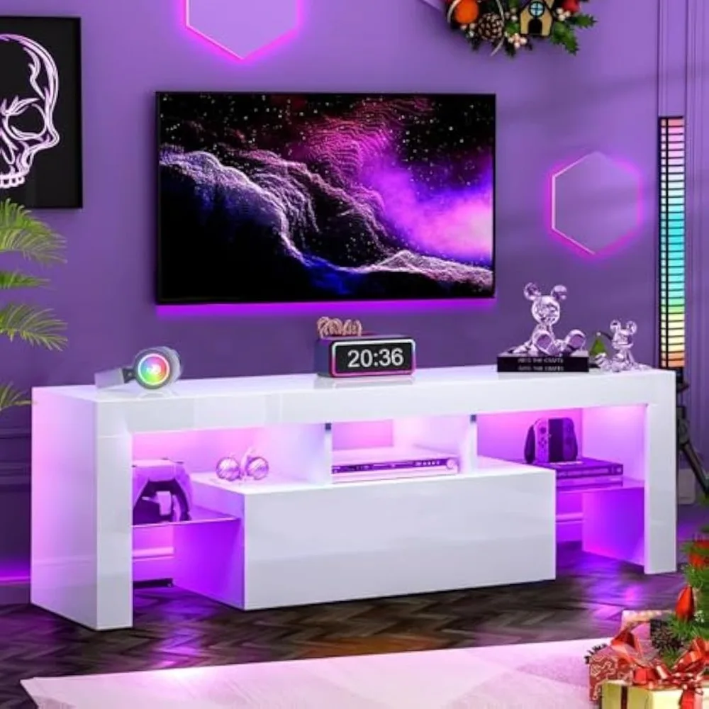 HOUAGI LED TV Stand for Televisions up to 55 Inchs,Modern Entertainment Center with Storage Drawer and Glass Shelf, TV Console
HOUAGI LED TV Stand for Televisions up to 55 Inchs,Modern Entertainment Center with Storage Drawer and Glass Shelf, TV Console