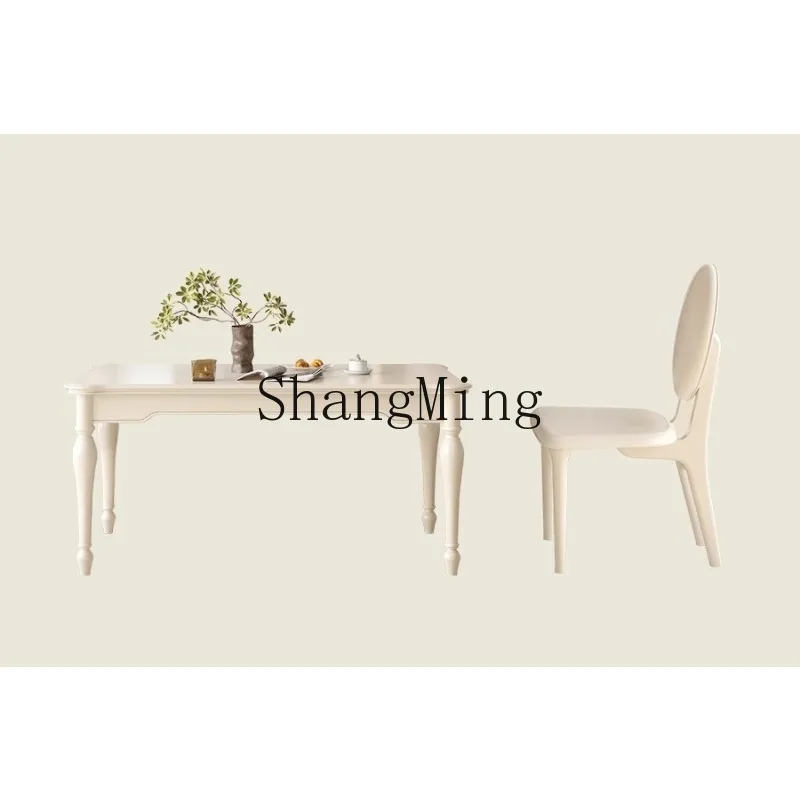 ZHB white solid wood long dining table rectangular table dining chair combination household simpleg table G
ZHB white solid wood long dining table rectangular table dining chair combination household simpleg table G