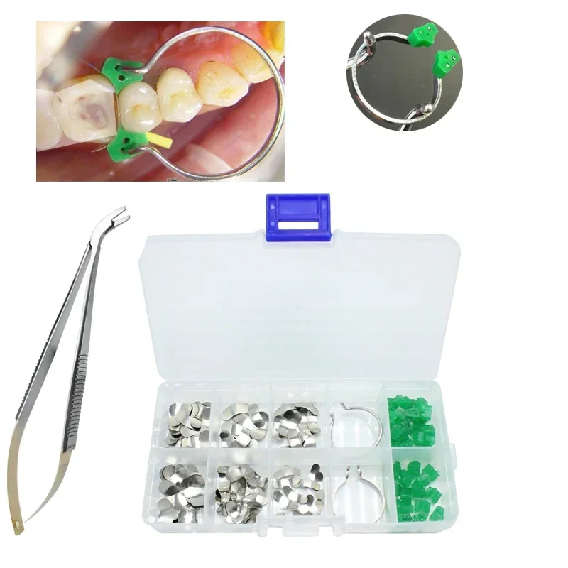 Dental Sectional Matrix Sectional Contoured Metal Matrices Matrix Bands Resin Clamping Ring Pliers Material Dentist Tools
Dental Sectional Matrix Sectional Contoured Metal Matrices Matrix Bands Resin Clamping Ring Pliers Material Dentist Tools