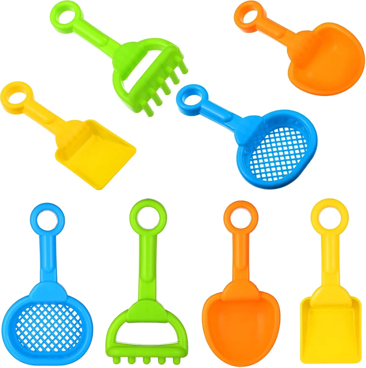 8Pcs Kids Beach Shovels Set Colorful Plastic Sand Toys for Summer Fun Garden Digging Travel Essentials
8Pcs Kids Beach Shovels Set Colorful Plastic Sand Toys for Summer Fun Garden Digging Travel Essentials