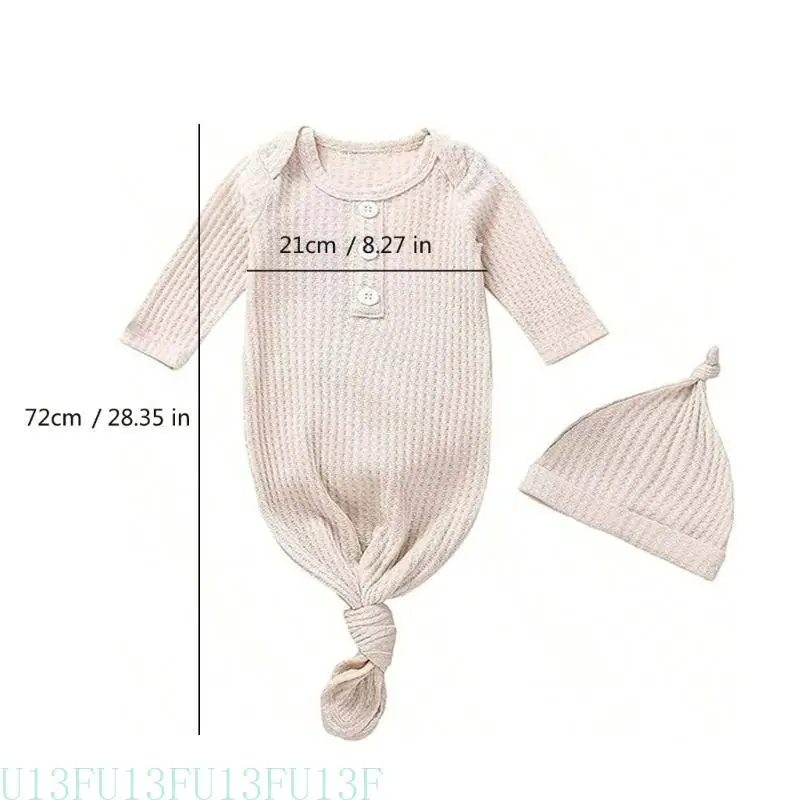 U13F Newborns Baby Sleep Gown Breathable Bathrobe with Knotted Hat Set Soft Fabric
U13F Newborns Baby Sleep Gown Breathable Bathrobe with Knotted Hat Set Soft Fabric