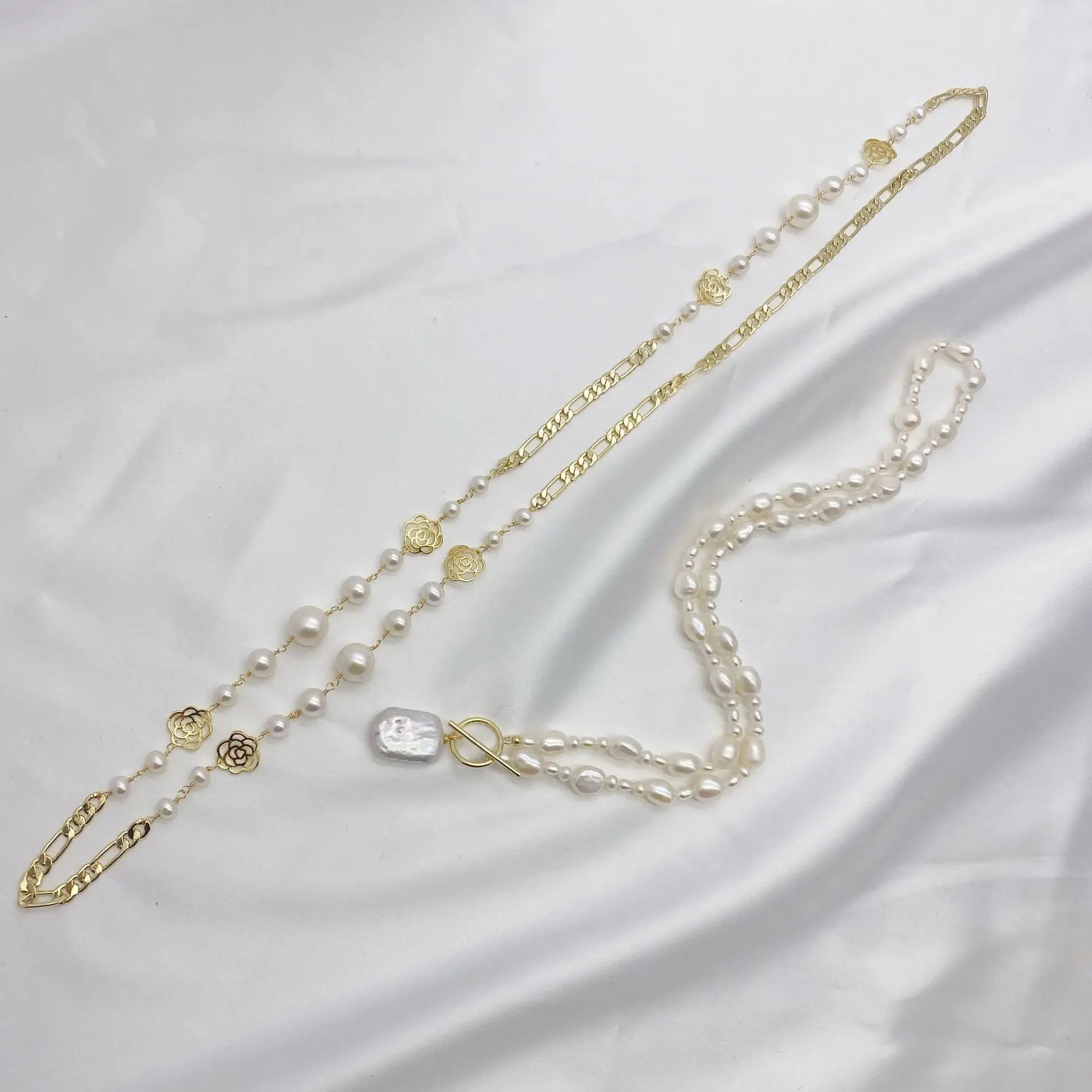 Camellia Baroque Pearl Necklace Natural Freshwater Pearl Long Necklace Sweater Chain Two Models
Camellia Baroque Pearl Necklace Natural Freshwater Pearl Long Necklace Sweater Chain Two Models