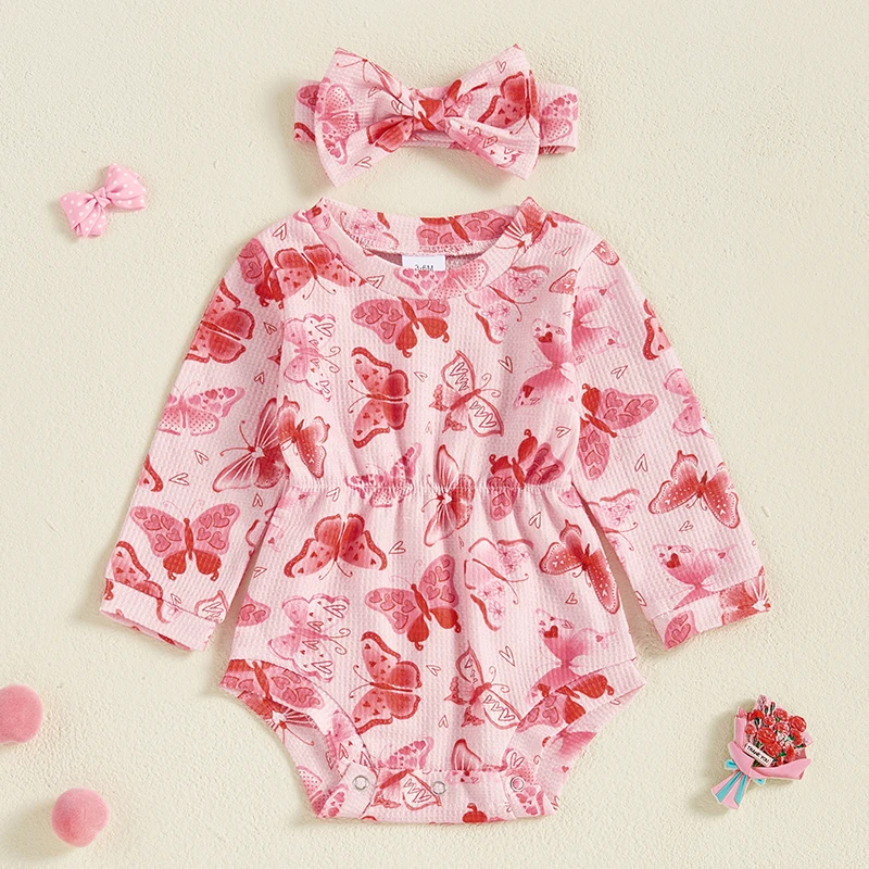 Newborn Baby Girl Romper Outfit, Long Sleeve Crew Neck Print Romper with Bowknot Headband Clothes
Newborn Baby Girl Romper Outfit, Long Sleeve Crew Neck Print Romper with Bowknot Headband Clothes